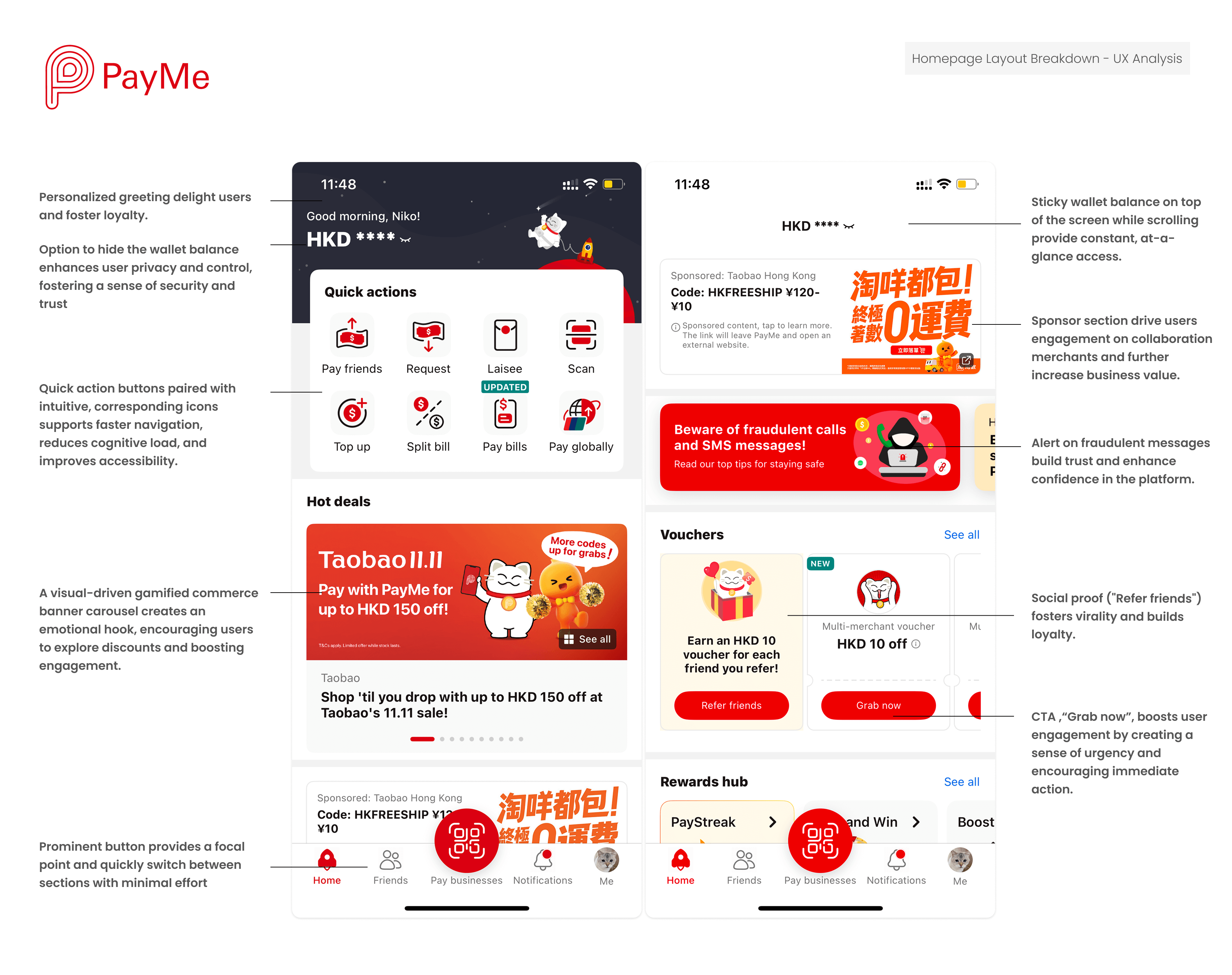 PayMe interface